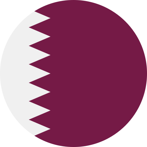 qatar flag in circle